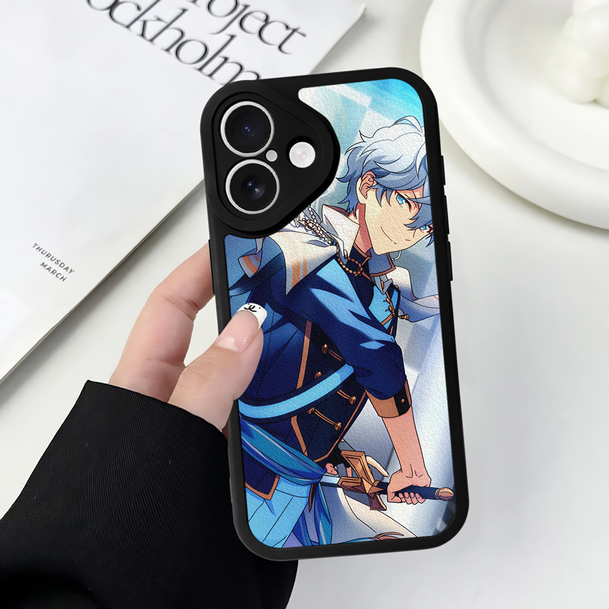 （画像用） あんさんぶるスターズ! Ensemble Stars 【iPhone 16シリーズ対応】シリコンスマホケース（レザー調） 材質：シリコン